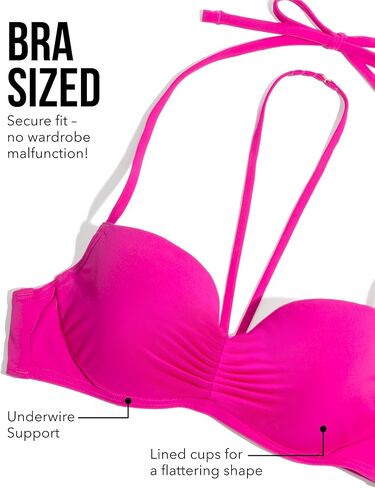Smart & Sexy Women’s Swim Secret Halter Underwire Bikini Top – Supportive Bikini Top in Kuwait