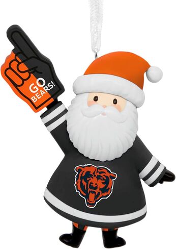 Hallmark NFL Chicago Bears Santa Fan Christmas Ornament, Gifts for Sports Fans in Saudi Arabia