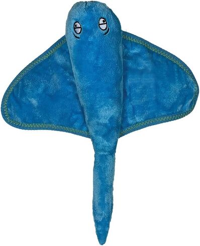 Spunky pup Clean Earth Plush Dog Toy with Squeaker - Recycled, Eco-Friendly, Floats for Beach, Lake, Pool - Manatee, Large in Kuwait