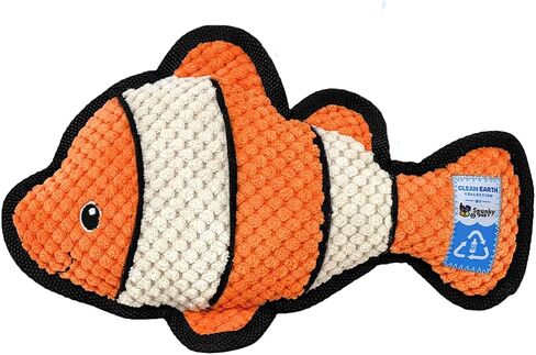 Spunky pup Clean Earth Plush Dog Toy with Squeaker - Recycled, Eco-Friendly, Floats for Beach, Lake, Pool - Manatee, Large in Kuwait
