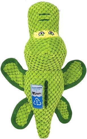 Spunky pup Clean Earth Plush Dog Toy with Squeaker - Recycled, Eco-Friendly, Floats for Beach, Lake, Pool - Manatee, Large in Kuwait