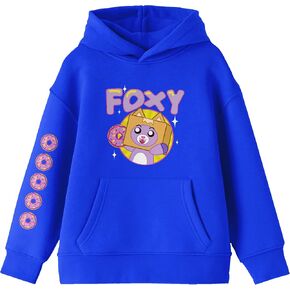 سويت شيرت بقلنسوة للشباب بأكمام طويلة باللون الأزرق الملكي من Bioworld LankyBox Foxy in Kuwait
