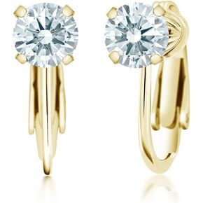 مجموعة أقراط من الفضة المطلية بالذهب الأصفر عيار 18 قيراط من Gem Stone King مرصعة بالزركونيا in Kuwait