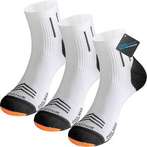 Mens Ankle Running Socks Coolmax Cushion Compression Socks Anti-Blister 3 Pairs Athletic Sock for Hiking Basketball in Saudi Arabia