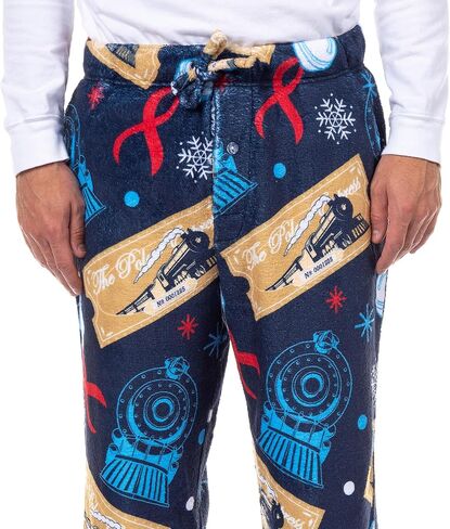بنطلون نوم رجالي من INTIMO The Polar Express Pajamas To Ride مصنوع من الصوف المخملي in Kuwait
