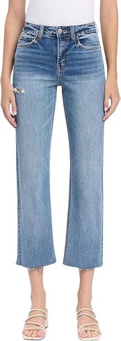 Flying Monkey Women's High Rise Crop Straight Jeans in Saudi Arabia