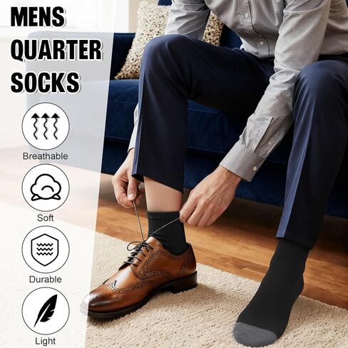 10 Pairs Mens Ankle Socks Quarter Mini Crew Comfort Breathable Casual Socks in Saudi Arabia