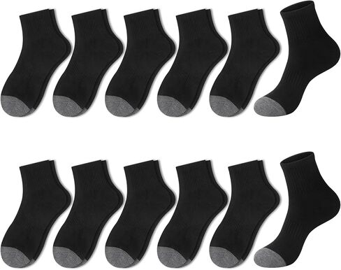 10 Pairs Mens Ankle Socks Quarter Mini Crew Comfort Breathable Casual Socks in Saudi Arabia