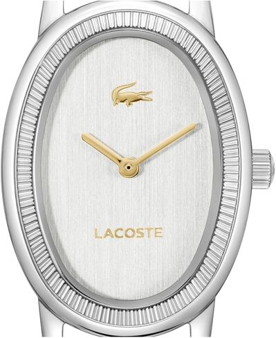 ساعة Lacoste Parisienne النسائية 2H - هيكل بيضاوي، إطار مخدد، حركة كوارتز، حزام جلدي ناعم بلف مزدوج، تصميم أنيق وبسيط - هدية لها in Saudi Arabia