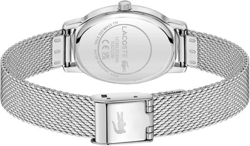 ساعة Lacoste Parisienne النسائية 2H - هيكل بيضاوي، إطار مخدد، حركة كوارتز، حزام جلدي ناعم بلف مزدوج، تصميم أنيق وبسيط - هدية لها in Saudi Arabia
