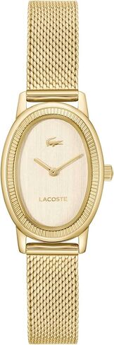ساعة Lacoste Parisienne النسائية 2H - هيكل بيضاوي، إطار مخدد، حركة كوارتز، حزام جلدي ناعم بلف مزدوج، تصميم أنيق وبسيط - هدية لها in Saudi Arabia