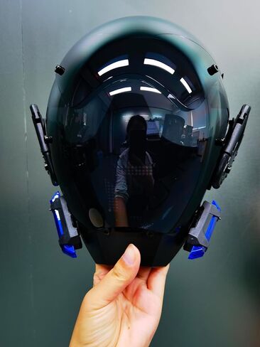 فاسق خوذة مصباح ليد حتى قناع مستقبلية Techwear الخيال العلمي القوطية قناع زي هالوين تنكري الدعائم مناسبة للكبار in Kuwait
