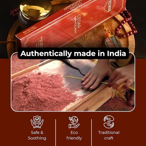 Cedar Mahogany Incense Sticks - Pack of 100 Inscents-Sticks - Inciensos Aromaticos para La Casa - Made with Natural Ingredients - Scented Insence Non Toxic Insense Incents in Saudi Arabia