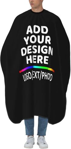 Custom Barber Cape With Logo Photo Text, Professional Hair Cutting Cape, Salon Barber Capes, Hairdressing Salon Capes in Saudi Arabia