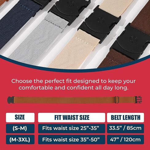 حزام مطاطي للمغامرة للجنسين من ONE-BELT، عرض 1.30 سم، غير قابل للانزلاق، إبزيم مناسب للسفر. مصمم في الولايات المتحدة الأمريكية. in Saudi Arabia