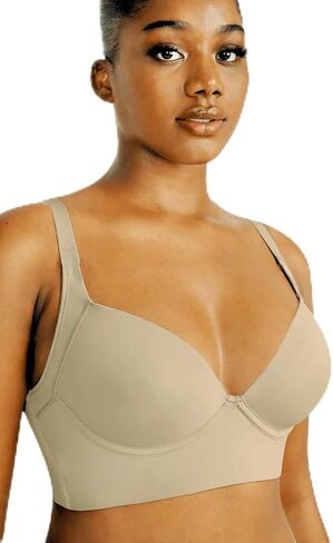 Shaperluxs Push Up Bra – Full Coverage & Back Smoothing Support | Wide Straps & Hook Closure | Comfortable Everyday in Kuwait