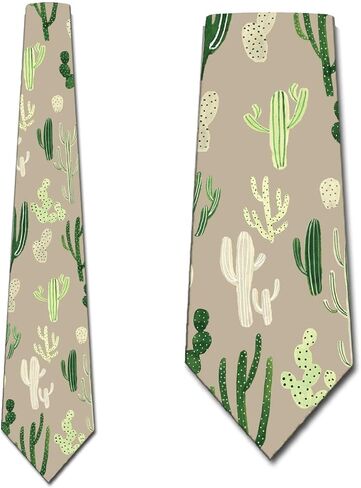 Three Rooker Cactus Ties Mens Succulent Floral Desert Necktie in Saudi Arabia