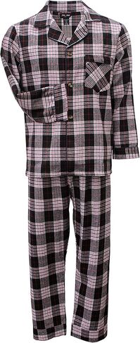 Foxfire Sleepwear 100% Cotton Plaid Flannel Long Sleeve Long Leg Set in Saudi Arabia