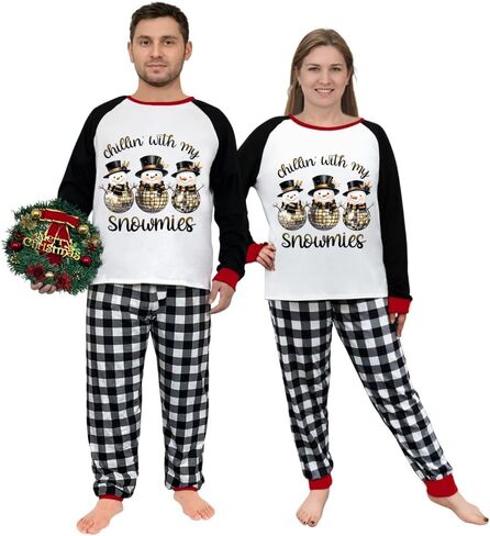 Gnomies Couple Christmas Family Matching Pajama Long Top And Long Pant Pajama Set in Saudi Arabia