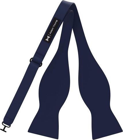 Adam Young Men's Self Tie Bow Tie with Pocket Squares Made of Sami-Glossy Satin Bowtie for Tuxedo Faux Silk in Saudi Arabia
