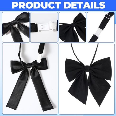 Black Bow Ties for Men Women, Black Bowtie, Cowboy Accessories for Men Women, 2 PCS Pre-tied Adjustable Western Satin Ribbon String Bow Tie for Wedding Tuxedo Banquets Formal Wear in Saudi Arabia