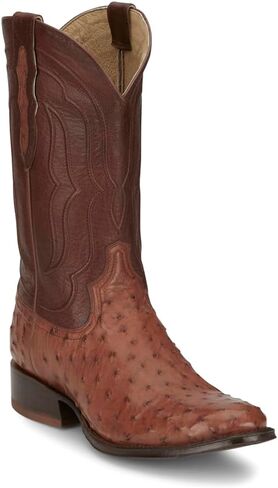 Tony Lama Mens Canonero 12 Inch Full Quill Ostrich Round Toe Dress Boots Mid Calf - Brown - Size 9.5 D in Saudi Arabia