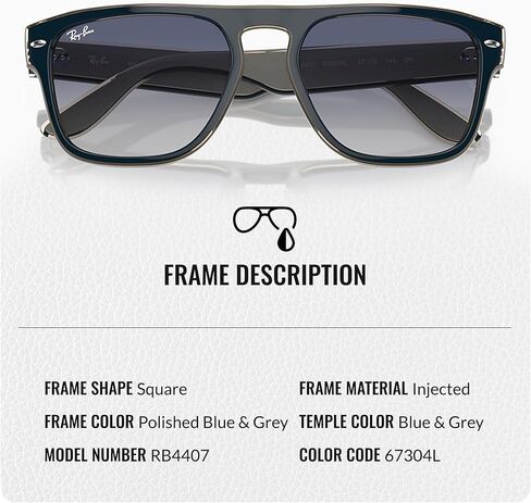 نظارات شمسية Ray-Ban RB4407 مربعة الشكل للرجال والنساء مع مجموعة نظارات RAYBAN الرسمية in Kuwait
