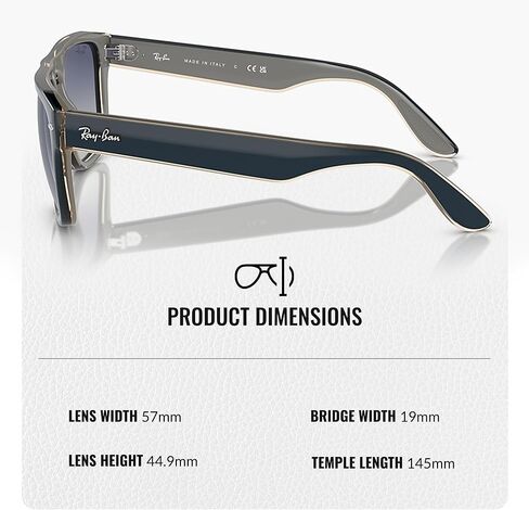 نظارات شمسية Ray-Ban RB4407 مربعة الشكل للرجال والنساء مع مجموعة نظارات RAYBAN الرسمية in Kuwait