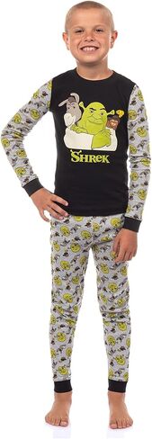 INTIMO Shrek Pajamas الأولاد أفضل الأصدقاء حمار وقطط في الأحذية 2 قطعة ضيقة صالة النوم مجموعة in Saudi Arabia