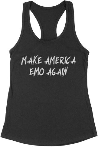Make America Emo Again Tank Top Fitted Racerback Women's in Saudi Arabia