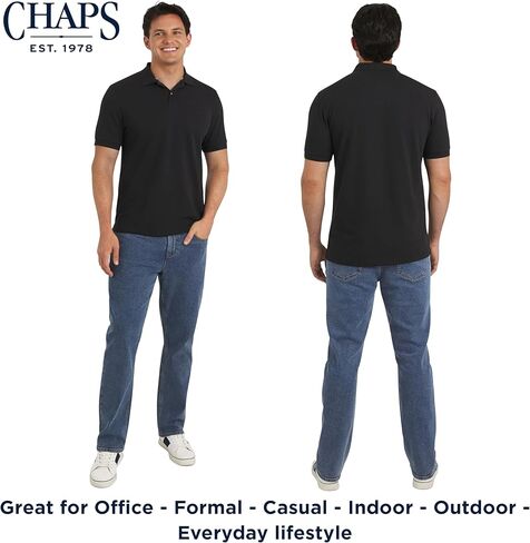 Chaps Men's Everyday Casual Classic Fit Stretch Pique Polo Shirt (S-2XL) in Saudi Arabia