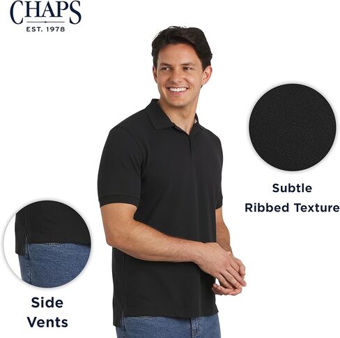 Chaps Men's Everyday Casual Classic Fit Stretch Pique Polo Shirt (S-2XL) in Saudi Arabia