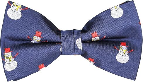 Mens Christmas Bow Tie Festival Theme Pattern Jacquard Woven Xmas Party Pre-Tied Bowties in Saudi Arabia