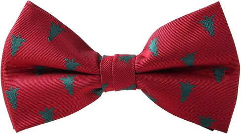 Mens Christmas Bow Tie Festival Theme Pattern Jacquard Woven Xmas Party Pre-Tied Bowties in Saudi Arabia