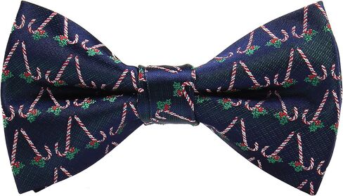 Mens Christmas Bow Tie Festival Theme Pattern Jacquard Woven Xmas Party Pre-Tied Bowties in Saudi Arabia