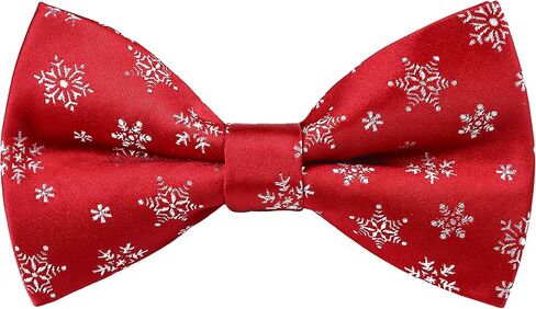 Mens Christmas Bow Tie Festival Theme Pattern Jacquard Woven Xmas Party Pre-Tied Bowties in Saudi Arabia