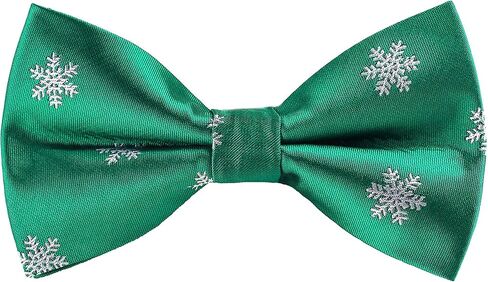 Mens Christmas Bow Tie Festival Theme Pattern Jacquard Woven Xmas Party Pre-Tied Bowties in Saudi Arabia