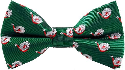 Mens Christmas Bow Tie Festival Theme Pattern Jacquard Woven Xmas Party Pre-Tied Bowties in Saudi Arabia