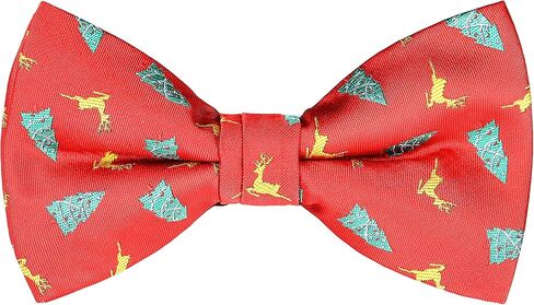 Mens Christmas Bow Tie Festival Theme Pattern Jacquard Woven Xmas Party Pre-Tied Bowties in Saudi Arabia
