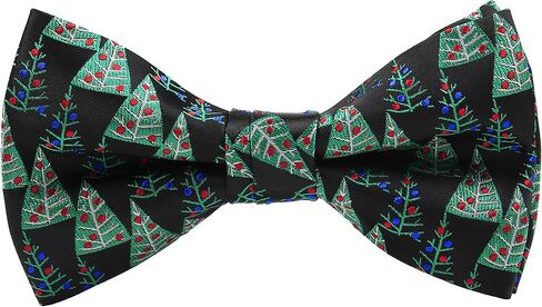 Mens Christmas Bow Tie Festival Theme Pattern Jacquard Woven Xmas Party Pre-Tied Bowties in Saudi Arabia