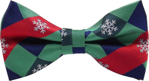 Mens Christmas Bow Tie Festival Theme Pattern Jacquard Woven Xmas Party Pre-Tied Bowties in Saudi Arabia