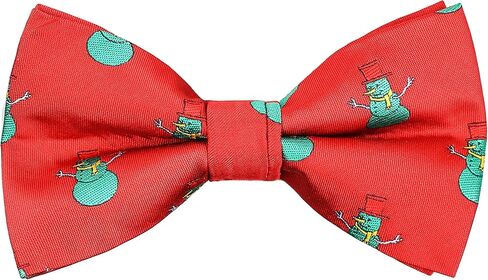 Mens Christmas Bow Tie Festival Theme Pattern Jacquard Woven Xmas Party Pre-Tied Bowties in Saudi Arabia