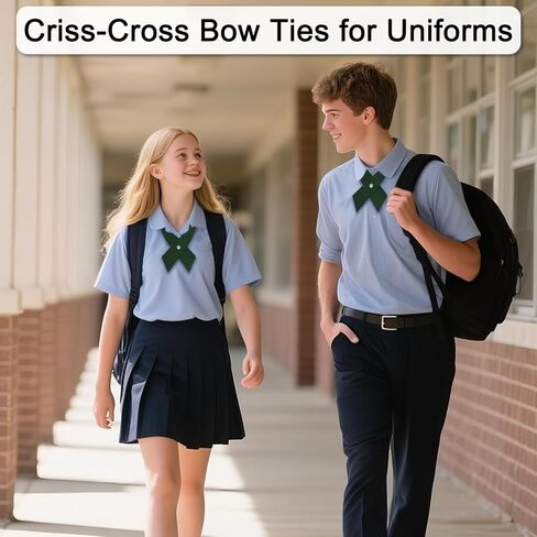 Criss-Cross Bow Ties for Women Men, Solid Color Mens Bowties Adjustable Pre-tied Womens Neckties for School Uniforms in Saudi Arabia