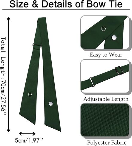Criss-Cross Bow Ties for Women Men, Solid Color Mens Bowties Adjustable Pre-tied Womens Neckties for School Uniforms in Saudi Arabia