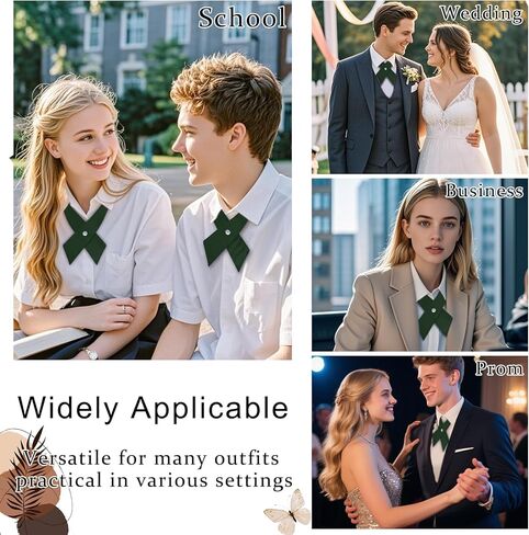 Criss-Cross Bow Ties for Women Men, Solid Color Mens Bowties Adjustable Pre-tied Womens Neckties for School Uniforms in Saudi Arabia