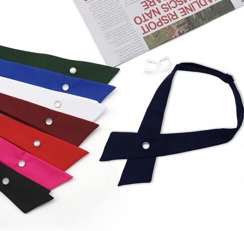 Criss-Cross Bow Ties for Women Men, Solid Color Mens Bowties Adjustable Pre-tied Womens Neckties for School Uniforms in Saudi Arabia