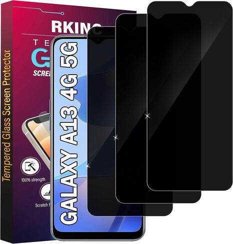 RKINC Screen Protector [3-Pack] for Samsung Galaxy A05, A05s, Tempered Glass Film Screen Protector, 0.33mm [LifetimeWarranty][Bubble-Free][Anti-Scratch][Anti-Shatter] in Saudi Arabia