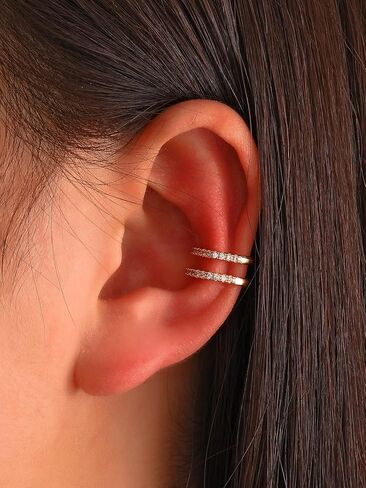 Ear Cuff Set for Women – Huggie Hoop Earrings Clip On Chunky Cartilage Helix Earrings – Trendy Jewelry Gifts in Saudi Arabia