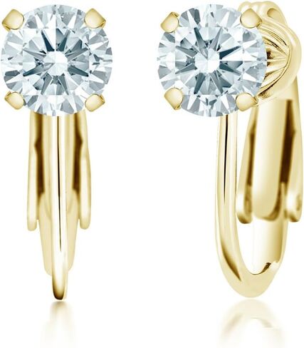 مجموعة أقراط من الفضة المطلية بالذهب الأصفر عيار 18 قيراط من Gem Stone King مرصعة بالزركونيا in Kuwait