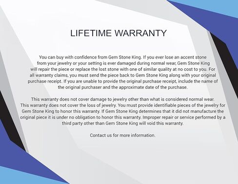 مجموعة أقراط من الفضة المطلية بالذهب الأصفر عيار 18 قيراط من Gem Stone King مرصعة بالزركونيا in Kuwait